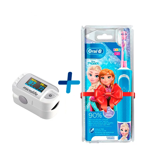Імпульсний пульсоксиметр MICROLIFE OXY 300 + Дитяча зубна щітка Oral-B D100 Kids &quot;Холодне серце&quot; ЄС