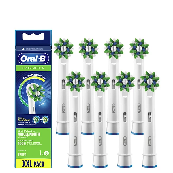 Насадки Oral-B EB50RB Cross Action CleanMaximiser (8 шт.) на зубну щітку