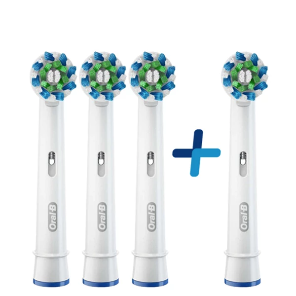 Антибактеріальні насадки Oral-B EB50AB Cross Action (3 шт + 1 шт) з ковпачком ЄС