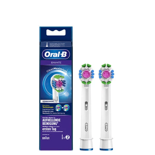 Насадки Oral-B EB18pRB 3D White Luxe CleanMaximiser (2 шт.) на зубну щітку ЄС
