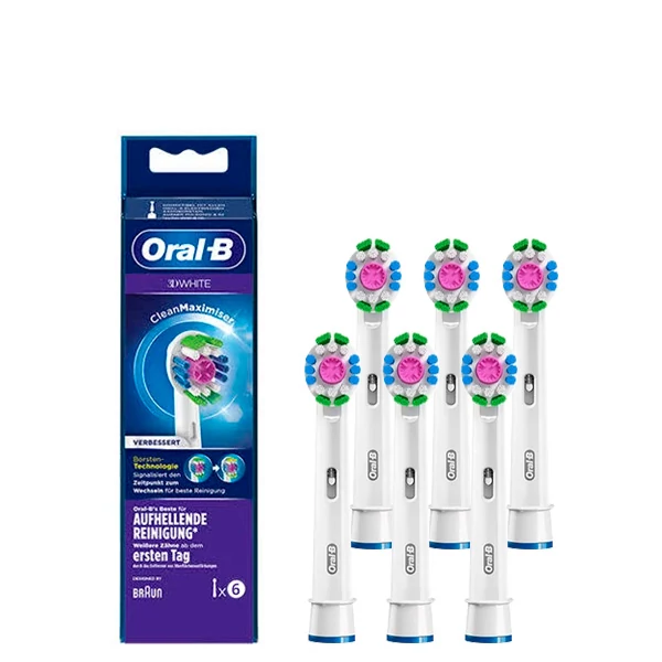 Насадки Oral-B EB18pRB 3D White Luxe CleanMaximiser (6 шт.) на зубну щітку ЄС