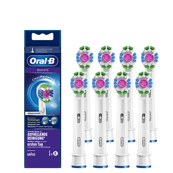 Насадки Oral-B EB18pRB 3D White Luxe CleanMaximiser (8 шт.) на зубну щітку