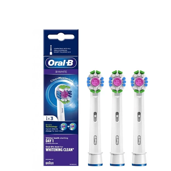 Насадки Oral-B EB18pRB 3D White Luxe CleanMaximiser (3 шт.) на зубну щітку ЄС