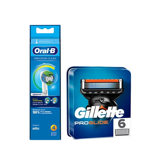 Набір насадок Oral-B (EB20RB-4 шт) і касет Gillette (Proglide NEW-6 шт)
