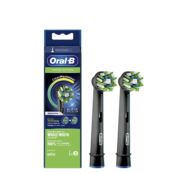 Насадка Oral-B EB50BRB Cross Action CleanMaximiser Black (2 шт) ЄС
