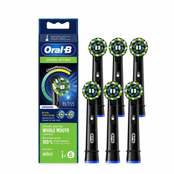Насадка Oral-B EB50BRB Cross Action CleanMaximiser Black (6 шт.) ЄС