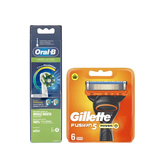 Набір насадок Oral-B (EB50RB-4 шт) і касет Gillette (Fusion5 Power-6 шт)