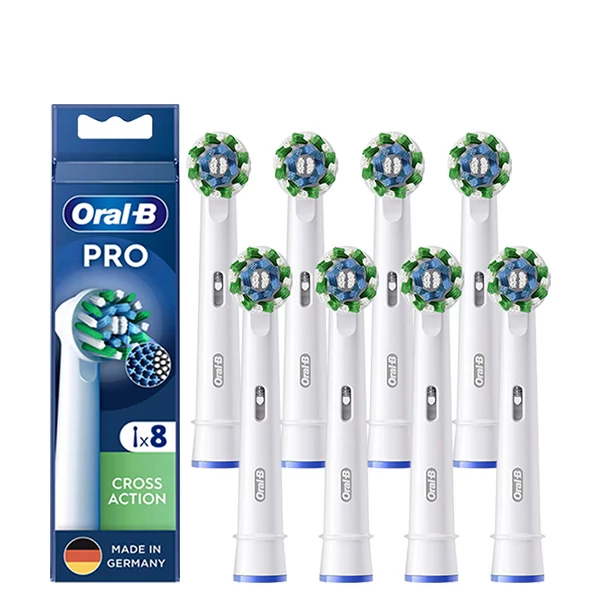 Насадки Oral-B EB50RX Pro Cross Action White на зубну щітку (8 шт.) ЄС