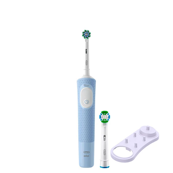 Електрична зубна щітка Oral-B D103 Vitality Pro Cross Action CleanMaximiser Blue (2 нас.) + Підставка