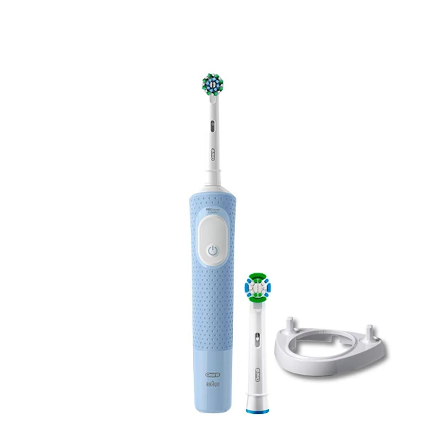 Електрична зубна щітка Oral-B D103 Vitality Pro Cross Action CleanMaximiser Blue (2 нас.) + Підставка ріжок ЄС