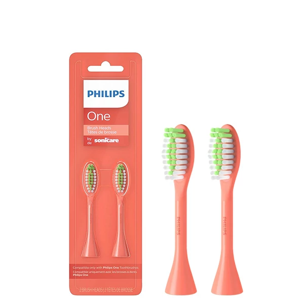 Насадки для звукової зубної щітки Philips One BH1022/01 Coral (2 шт.)