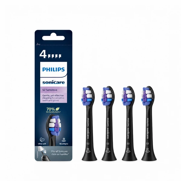 Насадки Philips Sonicare S2 Sensitive HX6054/88 Black (4 шт.)