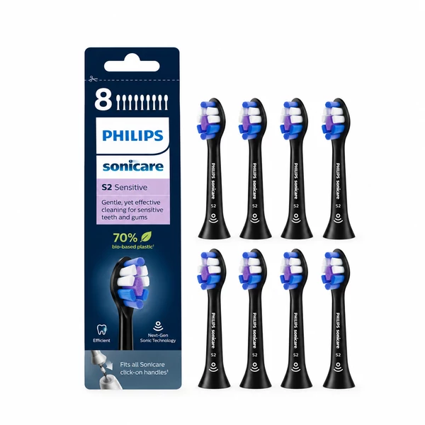 Насадки Philips Sonicare S2 Sensitive HX6058/88 Black (8 шт.)