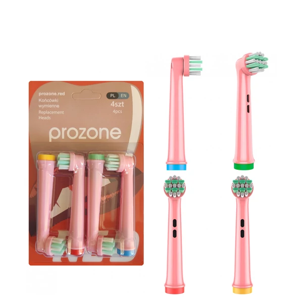 Насадки ProZone PRO-X Kids Pink для зубної щітки Oral-B (4 шт.)