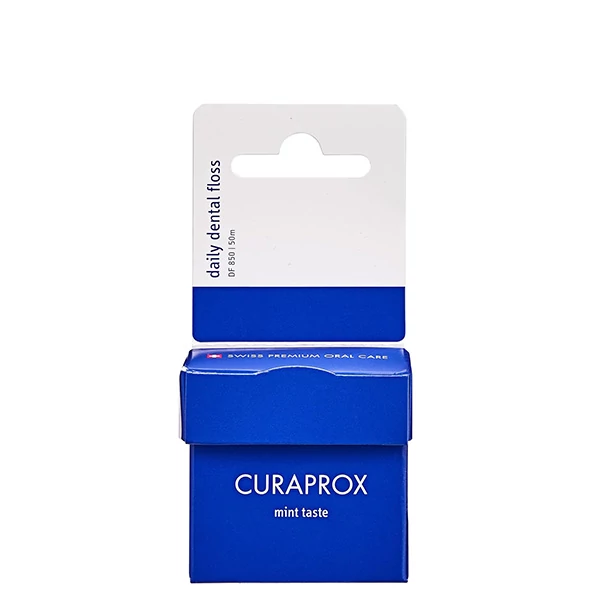 Зубна нитка Curaprox DF 850 вощена з біополімеру (50 м.) ЄС