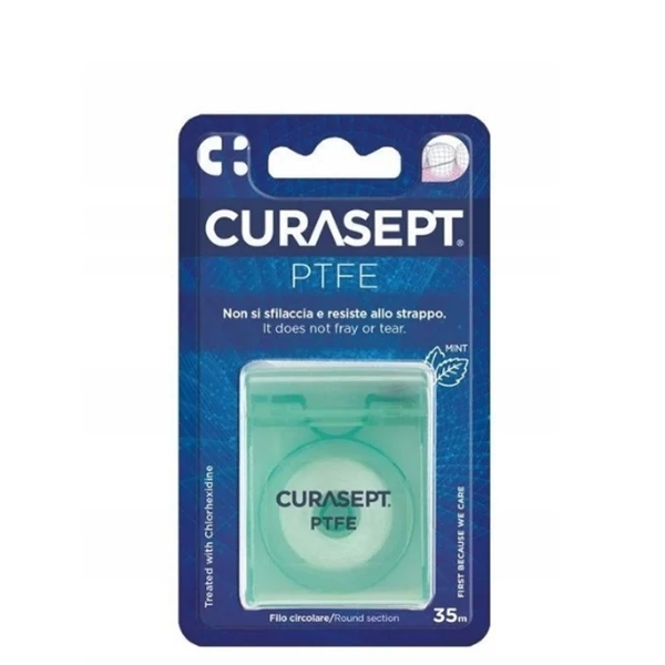 Зубна нитка Curasept PTFE плоска з тефлоновим покриттям (35 ​​м.) ЄС