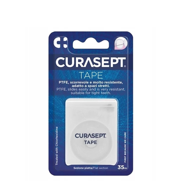 Зубна нитка Curasept PTFE Tape плоска з тефлоновим покриттям (35 ​​м.) ЄС