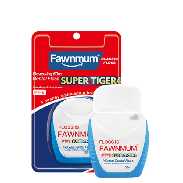 Зубна нитка Fawnmum Waxed Dental SUPER TIGER4 (PTFE) 50м