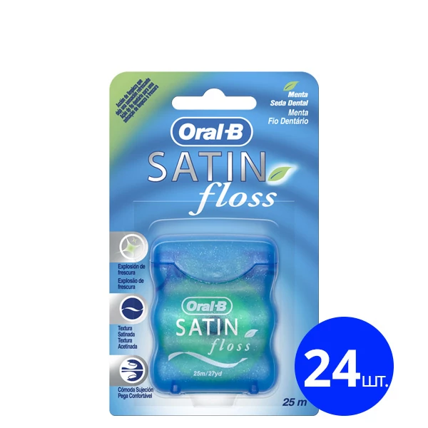 Зубна нитка Oral-B Satin Floss (25 м.) (24 шт.) ЄС