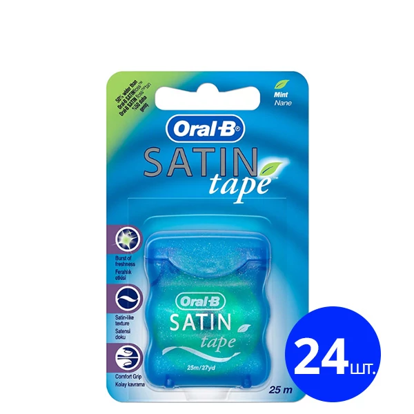 Зубна нитка Oral-B Satin Tape для здоров'я ясен та зубів (25 м.) (24 шт.) ЄС