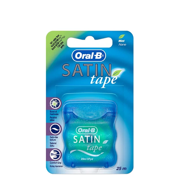 Зубна нитка Oral-B Satin Tape для здоров'я ясен та зубів (25 м.) ЄС