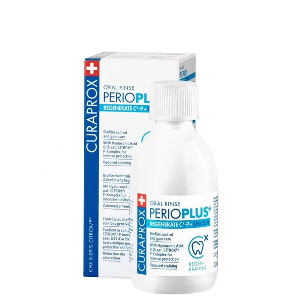 Ополіскувач Curaprox Perio Plus+ Regenerate (хлоргексидин 0,09%) (200 мл.) ЄС