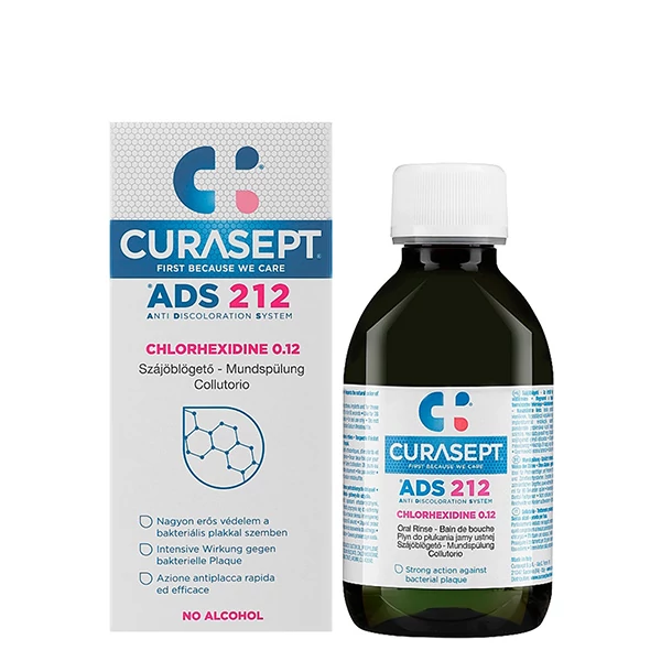 Ополіскувач для рота Curasept ADS 212 з хлоргексидином 0,12% (200 мл.) ЄС