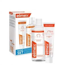 Набір ополіскувач Elmex Caries Protection проти карієсу(400) мл. + Зубна паста Elmex Caries Protection (75 мл.) ЄС