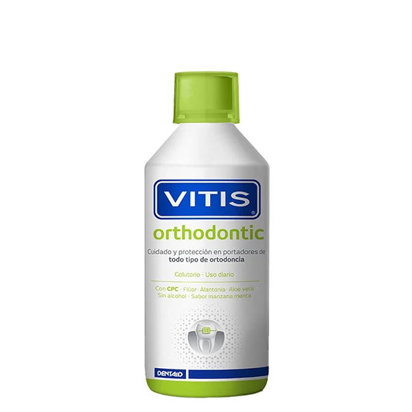 Ополіскувач для рота Vitis Orthodontic для ортодонтичних апаратів (500 мл.) ЄС