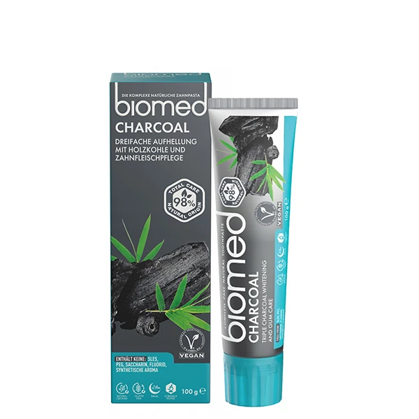 Зубна паста Biomed Charcoal з активованим вугіллям та бамбуком (100 г.) ЄС