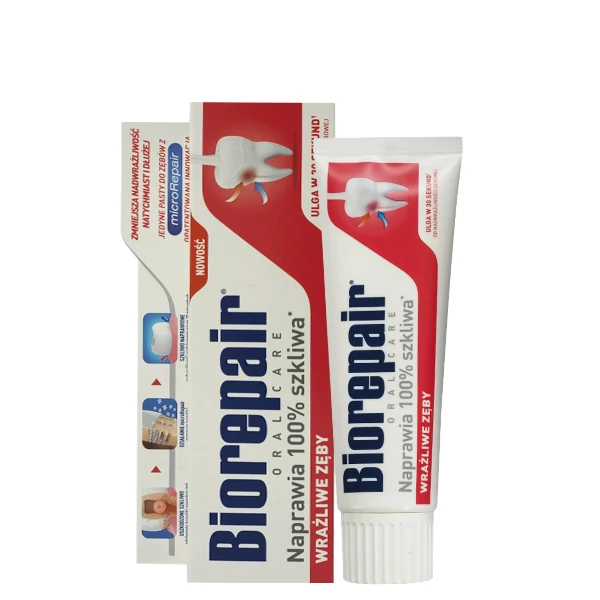 Зубна паста Biorepair Fast Sensitive Repair для чутливих зубів (без фтору) (75 мл.)