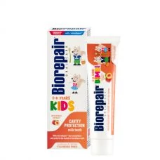 Дитяча зубна паста Biorepair Kids (0-6 років) для зміцнення та захисту молочних зубів зі смаком персика (без фтору) (50 мл.)