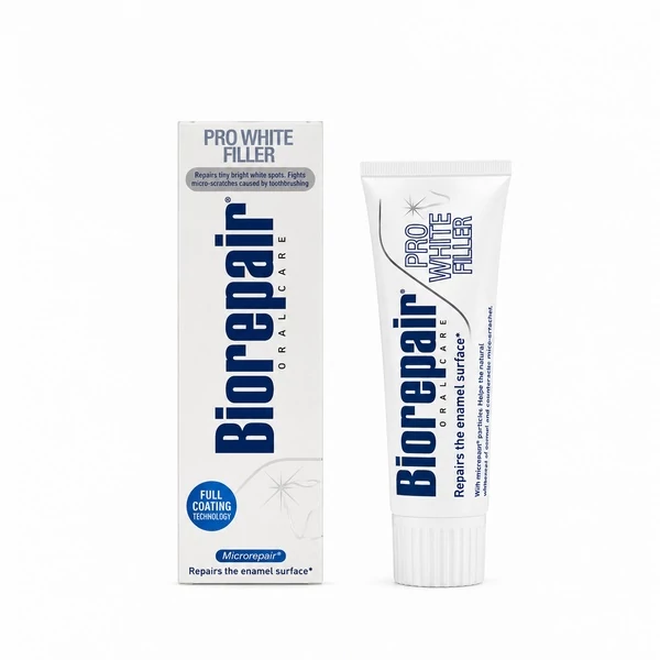 Відбілююча зубна паста Biorepair PRO White для відновлення поверхні емалі (без фтору) (75 мл.)