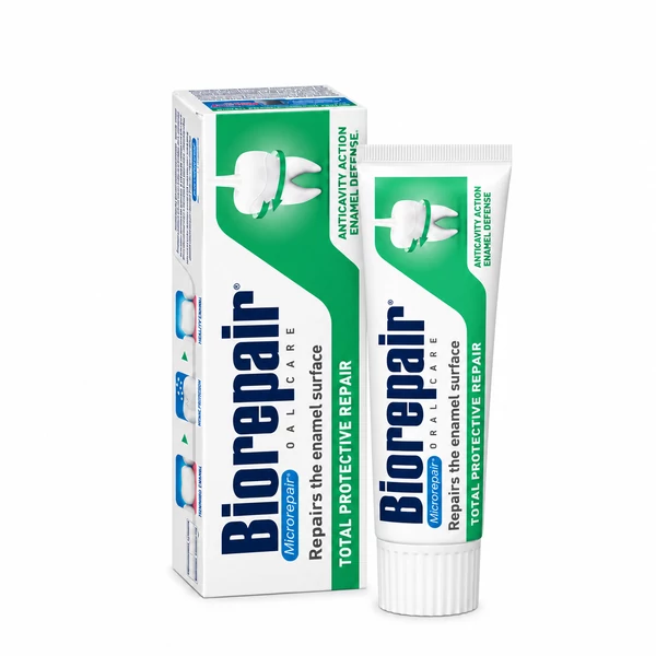 Зубна паста Biorepair Total Protective Repair без фтору для відновлення поверхні емалі (75 мл.)