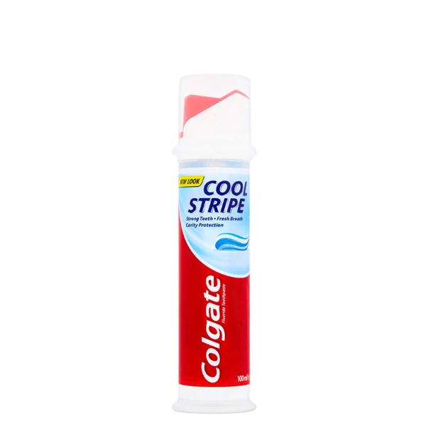 Зубна паста Colgate Cool Stripe з помпою та зі смаком м'яти (100 мл.) ЄС