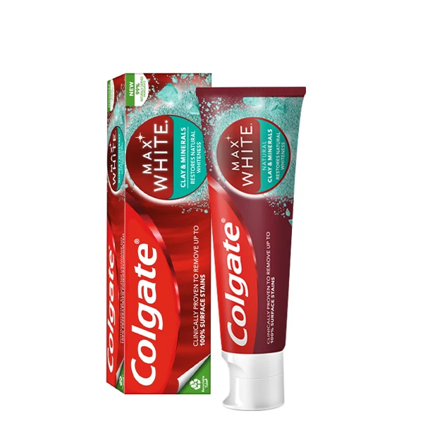 Зубна паста Colgate MaxWhite Clay &amp; Minerals відбілююча (75 мл.) ЄС