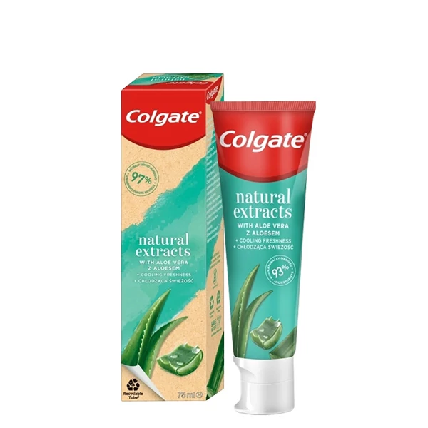 Зубна паста Colgate Natural Extract Aloe Vera зі смаком м'яти (75 мл.) ЄС
