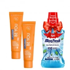Відбілююча зубна паста Curaprox Be You Orange зі смаком персика та абрикоса (60 мл.) (2 шт.) + Подарунок ЄС