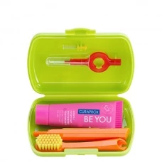 Дорожній набір Curaprox Be you Green: Мануальна зубна щітка CS 5460 + Зубна паста Be you кавун (10 мл.)