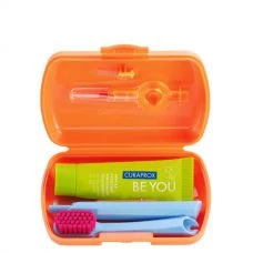 Дорожній набір Curaprox Be you Orange: Мануальна зубна щітка CS 5460 + Зубна паста Be you яблуко та алое (10 мл.)