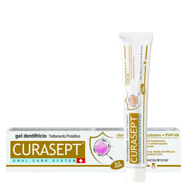 Зубна паста Curasept ADS Protective PVP-VA з молозивом (хлоргексидин 0,20%) (75 мл.)