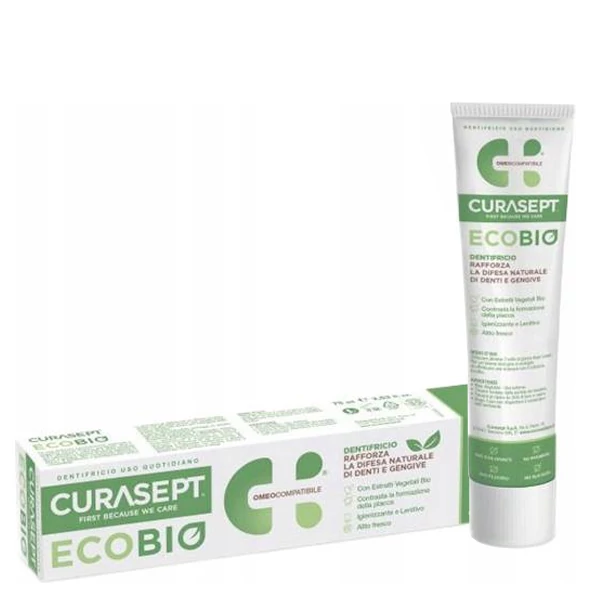 Зубна паста Curasept Ecobio натуральна (без фтору) (75 мл.) ЄС