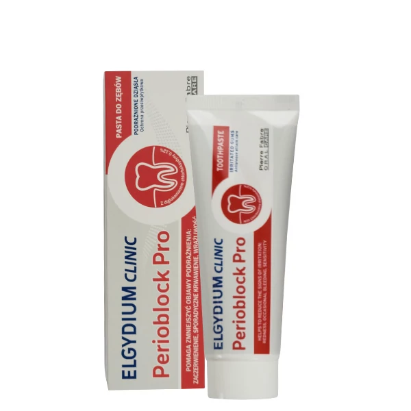 Зубна паста Elgydium Perioblock PRO проти подразнення ясен (без фтору) (50 мл.) ЄС