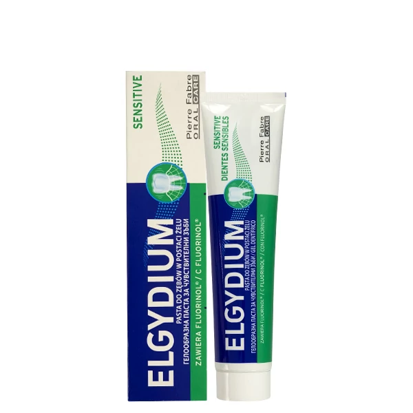 Зубна паста Elgydium Sensitive для чутливих зубів (хлоргексидин 0,004%) (75 мл.) ЄС