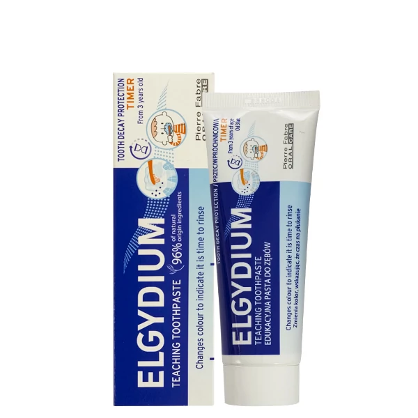 Зубна паста дитяча Elgydium Timer від 3 років для захисту від карієсу (50 мл.) ЄС