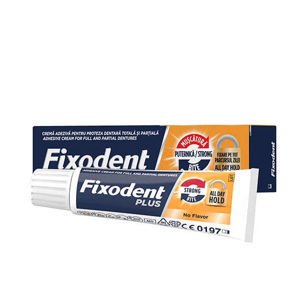 Крем для фіксації зубних протезів Fixodent Plus All Day Hold без смаку (40 г.) ЄС