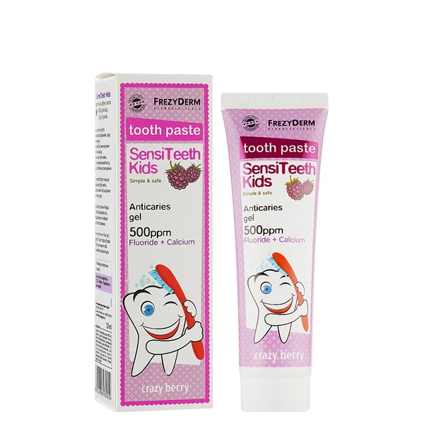 Дитяча зубна паста FrezyDerm SensiTeeth 500 ppm від 3 до 6 років (50 мл.)