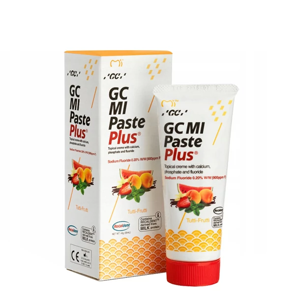 Крем для зубів GC Mi Paste Plus Tutti Frutti з фруктовим смаком з фтором (35 мл.) ЄС