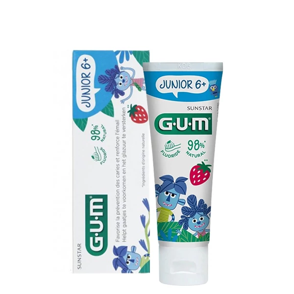 Зубна паста Gum Sunstar Junior 6+ зі смаком полуниці (50 мл.) ЄС