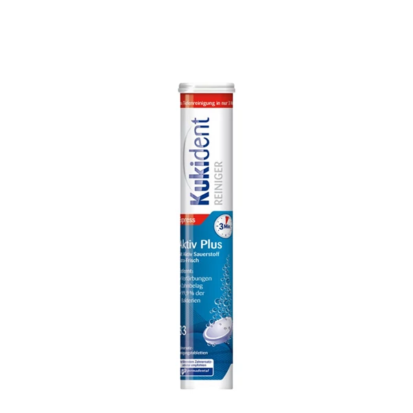 Таблетки для чищення зубних протезів Kukident Aktiv Plus (33 шт.) ЄС